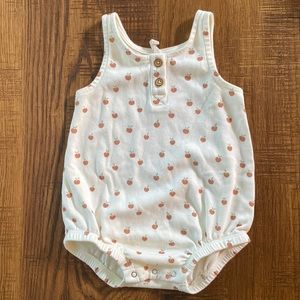 QUINCY MAE peaches bubble romper